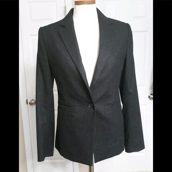 Billy Reid Jackets & Blazers - Billy Reid Wool One Button Gray Striped Blazer